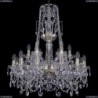 1411/12+6/240/XL-83/G Хрустальная подвесная люстра Bohemia Ivele Crystal