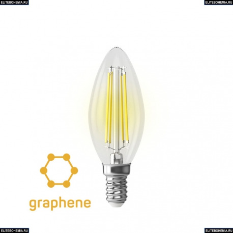 7134 (VG10-C35E14warm9W-F) Светодиодная лампа, Свеча E14 2800K 9W Graphene Voltega (Вольтега), Crystal