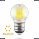 7138 (VG10-G45E27warm9W-F) Светодиодная лампа, Шар Е27 2800К 9W Graphene Voltega (Вольтега), Crystal