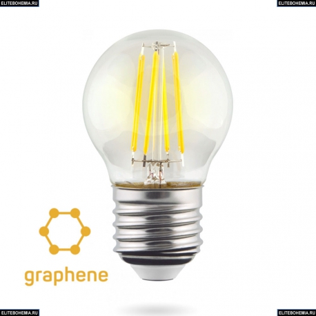 7139 (VG10-G45E27cold9W-F) Светодиодная лампа, Шар Е27 4000К 9W Graphene Voltega (Вольтега), Crystal