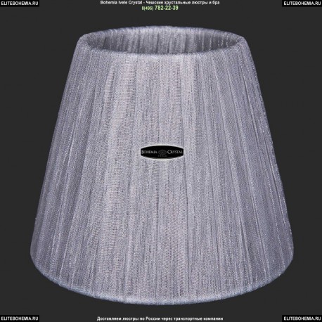 SH6-160 Абажур серебряный индийский шелк Bohemia Ivele Crystal