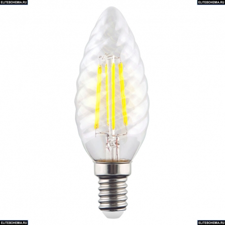 7028 (VG10-CC1E14cold6W-F) Voltega Лампа светодиодная филаментная E14 6W 4000К, Свеча витая