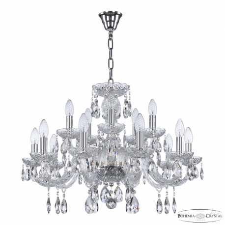 117/10+5/240 Ni Люстра хрустальная Bohemia Ivele Crystal, 117