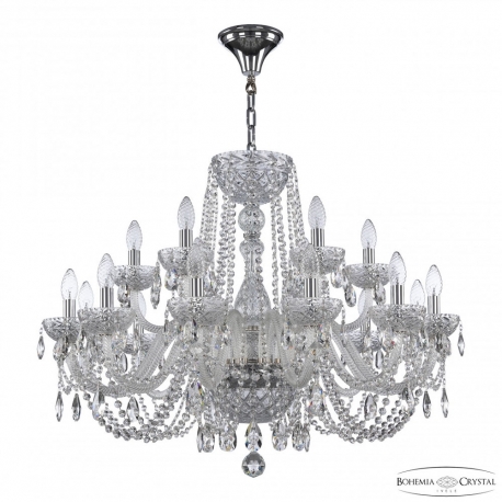 5402/12+6/300 Ni Clear/M-1F Люстра хрустальная Bohemia Ivele Crystal, 5402