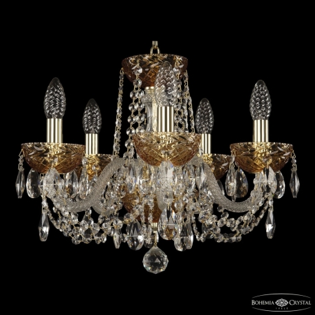 5402/5/141 G Amber/M-1F Люстра хрустальная Bohemia Ivele Crystal, 5402