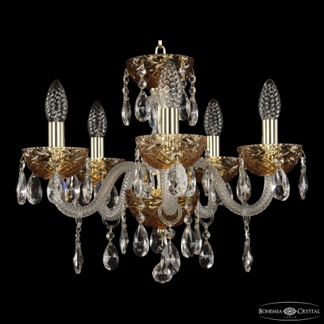 5417/5/141 G Amber/M-1F Люстра хрустальная Bohemia Ivele Crystal, 5417